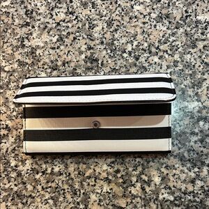 Kut from the Kloth Black and White Striped Wallet